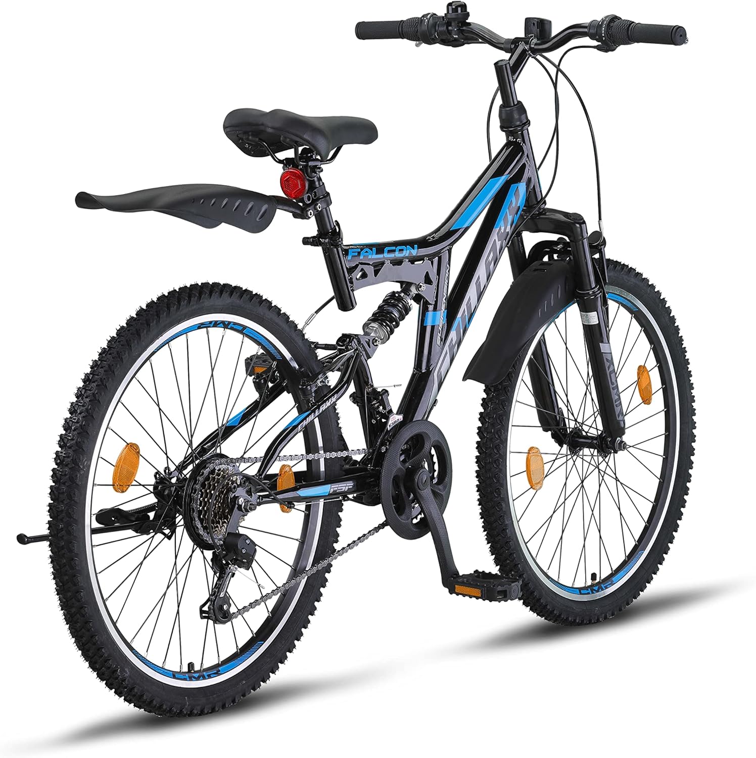 Chillaxx Falcon VTT 24 pouces - vélo enfant 8 à 12 ans suspension complète